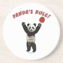 Panda's Rule Ping Pong Drink Coaster