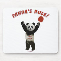Panda's Rule Ping Pong Mouse Pad