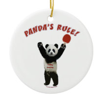 Panda's Rule Ping Pong Christmas Ornaments