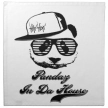 Pandaz In Da House. Ghetto panda Napkins