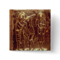 Panel from a reliquary pinback buttons