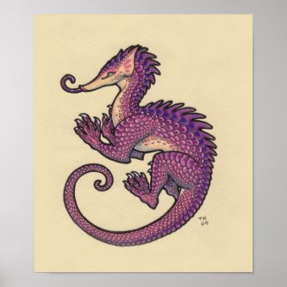 Pangolin dragon Poster print print