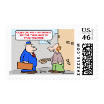 panhandler private sector stick together stamps