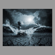 Panic Attack or Anxiety PTSD, surreal poster print
