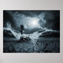 Panic Attack or Anxiety PTSD, surreal poster print