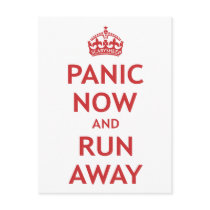 Panic Now and Run Away postcards by ScarySheep Panic Now and Run Away postcards