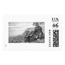Panning for Gold Alaska 1907 Postage Stamps