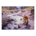Panning Gold, Wyoming by William Robinson Leigh Greeting Cards