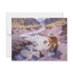 Panning Gold, Wyoming by William Robinson Leigh Custom Invitation