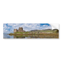Panorama Eilean Donan Castle viewed from south Bumper Stickers