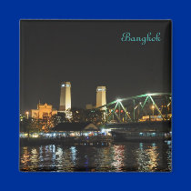 Panorama of Bangkok at night magnets