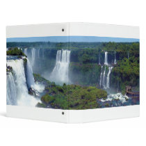 Panorama of the Iguazu Waterfalls from Brazil Vinyl Binders