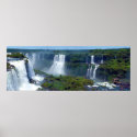 Panorama of the Iguazu Waterfalls from Brazil posters