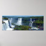 Panorama of the Iguazu Waterfalls from Brazil posters