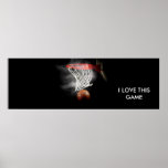 Panoramic Basketball Poster