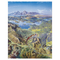 Panoramic Drawing Of Yellowstone Personalized Flyer