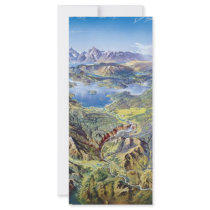 Panoramic Drawing Of Yellowstone Custom Rack Card