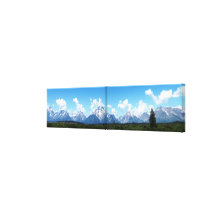 Panoramic Grand Teton Diptych Canvas Print