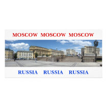 Panoramic Moscow cityscape Photo Card Template