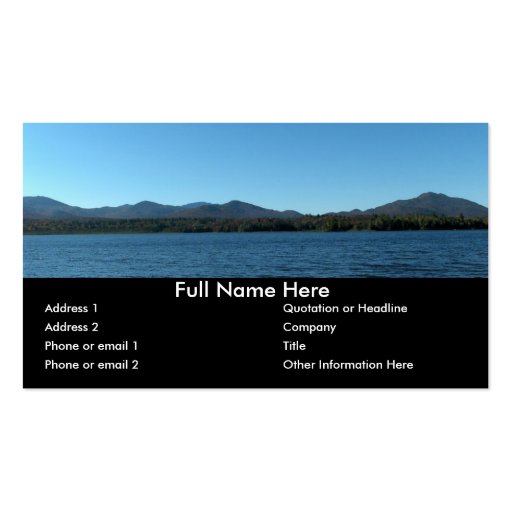 Panoramic Mountain View 2 Bookmark Business Card Template (front side)