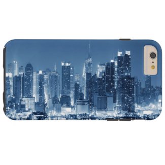 Panoramic New-York City Night Skyline Tough iPhone 6 Plus Case