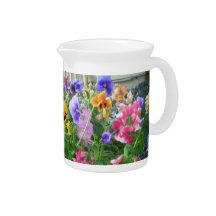 Panoramic Pansies Pitcher