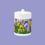 Panoramic Pansies Teapot teapots
