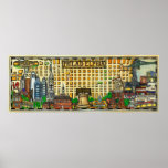 Panoramic Philadelphia Map Posters