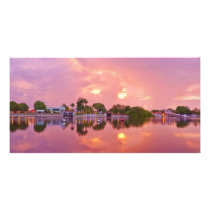 Panoramic View of Dawn in Puerto Encantado Photo Greeting Card