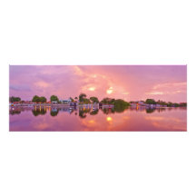 Panoramic View of Dawn in Puerto Encantado Photographic Print