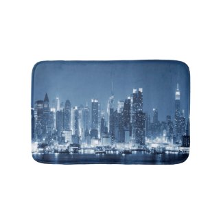 Panoramic View of Manhattan New-York City Bath Mats