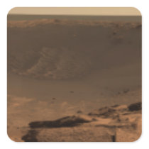 Panoramic view of Mars 9 Square Stickers
