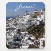 Panoramic view of Oia, Greece Mousepad