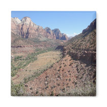 Panoramic View of Zion Canyon from The Watchman magnets by Nature_Explorer Panoramic View of Zion Canyon from The Watchman magnets