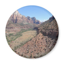 Panoramic View of Zion Canyon from The Watchman magnets by Nature_Explorer Panoramic View of Zion Canyon from The Watchman magnets