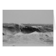 Panoramic Waves Greeting Cards