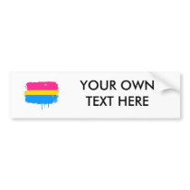 PANSEXUAL FLAG DRIPPING BUMPER STICKER
