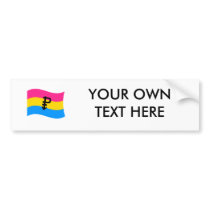 PANSEXUAL FLAG WAVING BUMPER STICKER