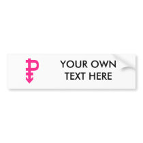 PANSEXUAL P SYMBOL BUMPER STICKERS
