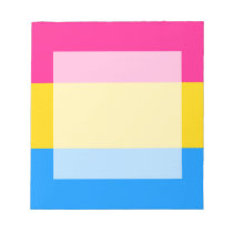 Pansexual pride flag notepad