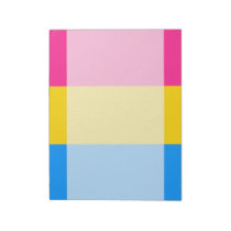 Pansexual pride flag notepad