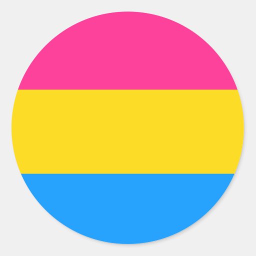 Pansexual Pride Flag Round Sticker | Zazzle