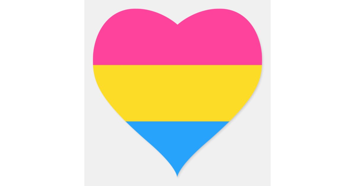 Pansexual Pride Heart Stickers Zazzle