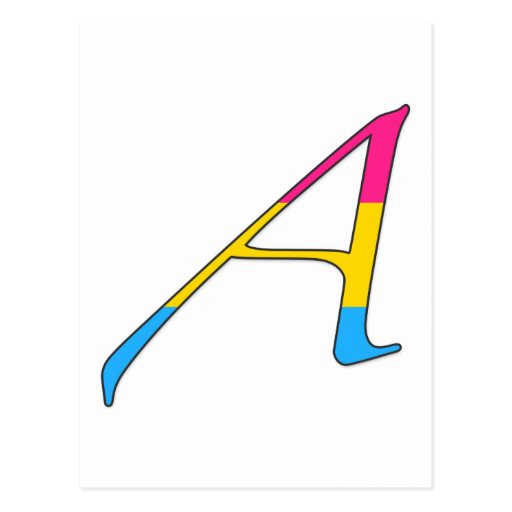 Pansexual Pride "Scarlet" Letter A Post Card