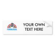 PANSEXUAL RAINBOW FLAG BUMPER STICKERS
