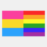 Pansexual/rainbow pride flags sticker