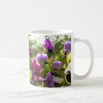 Pansies - abstract art mugs