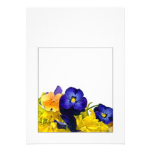 Pansies and Daffodils Personalized Invitation