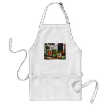 Pansies and Geraniums on Stoop aprons