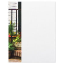 Pansies and Geraniums on Stoop letterhead